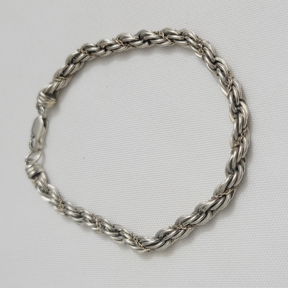 Precious Precious 14kt Gold Sterling Silver Rope Bracelet